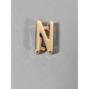 Keep Collective Letter N Gold Tone Slide Charm‎ NEW